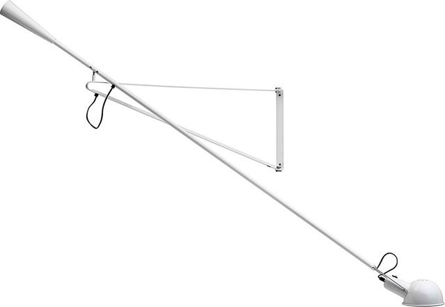 Flos 265 Wandleuchte in Weiß, verstellbare LED-Leuchte aus Stahl für Wohnzimmer und Arbeitsbereich - Bild 1