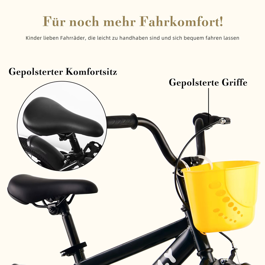 sinaopus Kinderfahrrad Dino, mit Stützrädern, 2-7 Jahre - Bild 3
