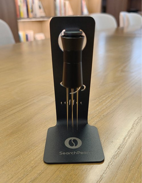 SearchPean Espresso-Kaffee-Nadelverteiler aus Edelstahl in Schwarz mit magnetischem Absorptionsständer - Bild 1