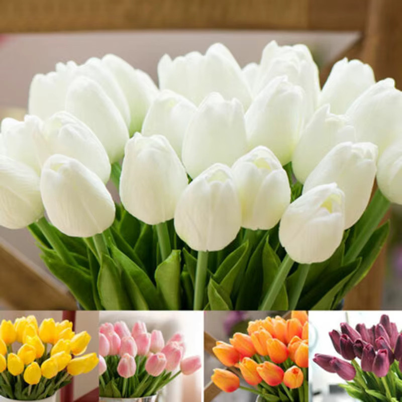 JETTING Künstlicher Tulpenstrauß in Mehrfarbig für Heim- und Hochzeitsdekoration - Bild 2