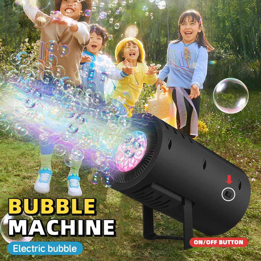 Yiran Seifenblasenmaschine Handheld Bühne Spielzeug mit Licht für Kinder 3-6 Jahre - Bild 1