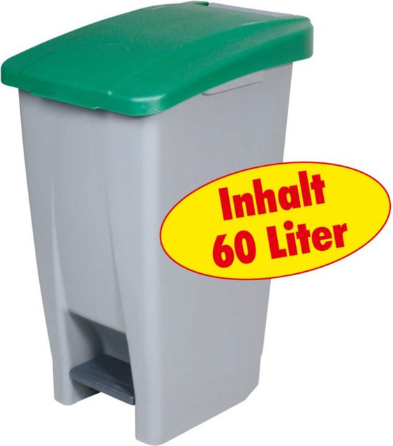 BRB Tret-Abfalleimer 60 Liter, grün - Bild 1