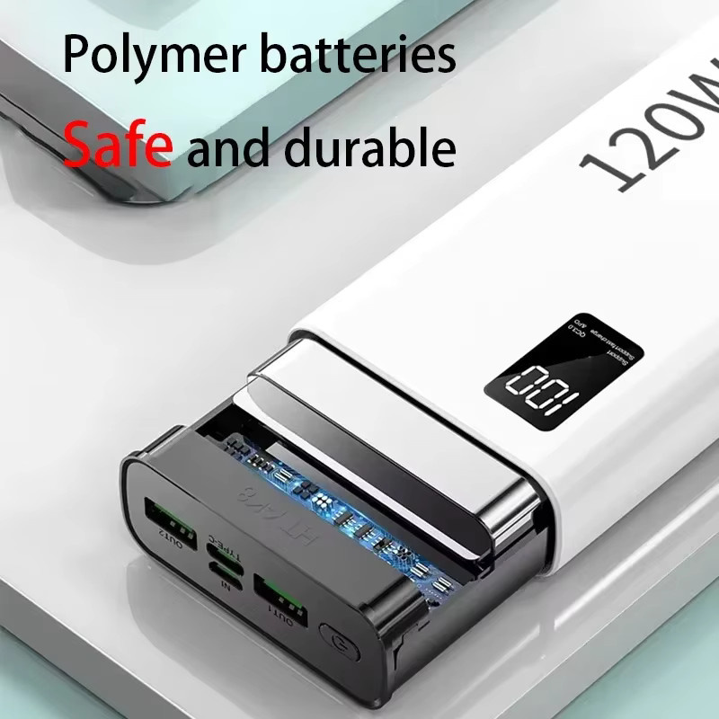 Power Bank mit 50000 mAh Kapazität und 120 W Schnellladefunktion in Schwarz - Bild 2