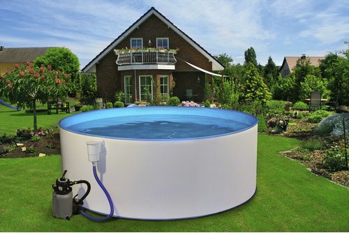 MYPOOL Rundpool in Weiß und Blau, Durchmesser: 400 cm, Höhe: 120 cm - Bild 1