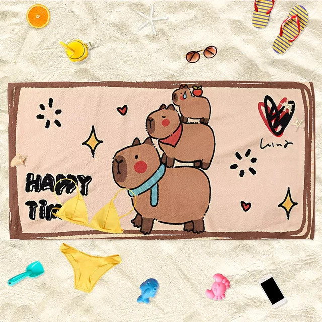 Sanrio Capybara Strandtuch Multicolor B: 60 cm, H: 40 cm - Bild 1