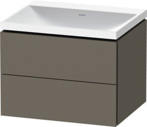 Duravit L-Cube Möbel-Set Wandhängend, Grau Seidenmatt, B: 60 cm, T: 48 cm, H: 48 cm - Bild 1