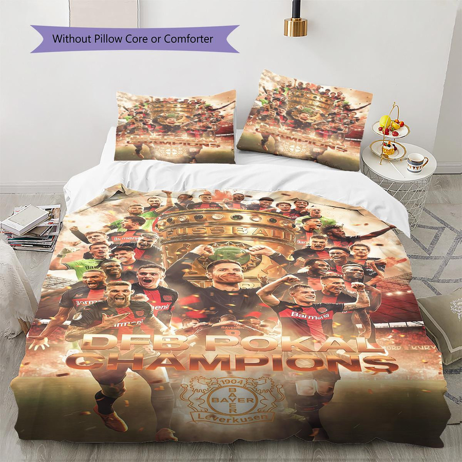 Bayer 04 Leverkusen Bettwäsche Set mit Bettbezug und Kissenbezügen, Multicolor, B/H: 140 x 200 cm - Bild 5