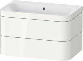 Duravit Möbelwaschtisch-Unterschrank Happy D.2 Plus in Weiß Hochglanz mit 2 Schubkästen, Wandmontage, B: 77,5 cm, T: 49 cm - Bild 1
