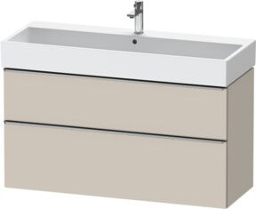 Duravit Waschtischunterschrank D-Neo beige matt, Wandmontage, B/T/H: 118,4 x 44,2 x 62,5 cm - Bild 1