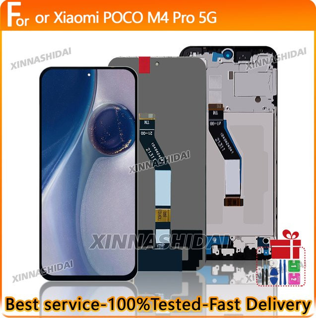 Xiaomi Poco M4 Pro 5G LCD Display Touch Screen Panel in Schwarz - Bild 1