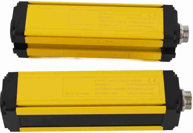 Sicherheitslichtvorhang Painter Infrarot Lichtschrankensensor aus Aluminium in Gelb mit 4 Strahlen und 20mm Abstand für Handschutz an Stanz- und Hydraulikpressen - Bild 1