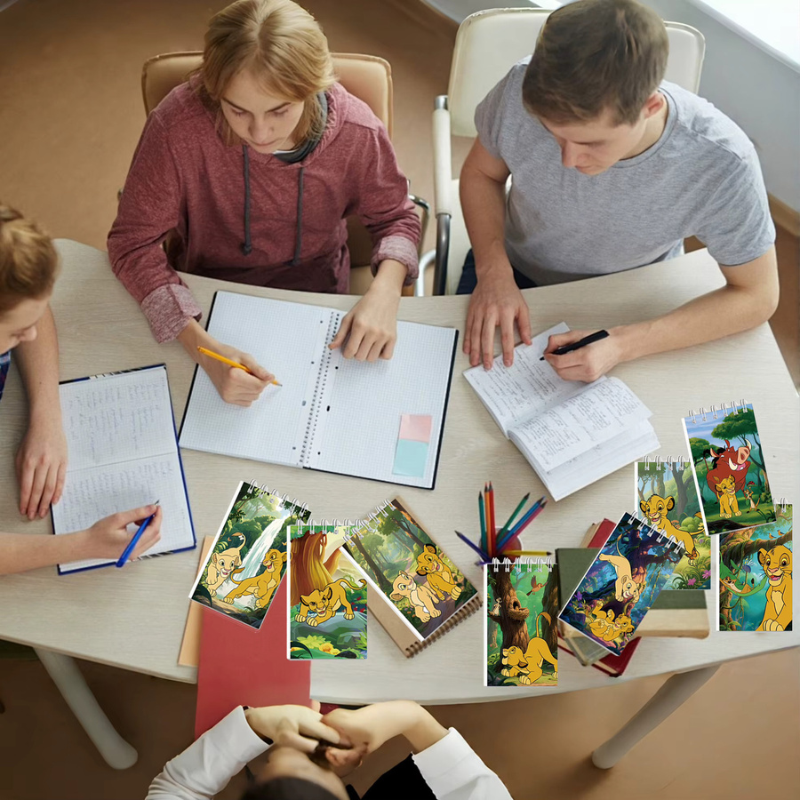 Disney König der Löwen Mini-Spiralnotizbücher 10er-Pack mit Simba und Nala Motiven in Gold und Multicolour - Bild 4