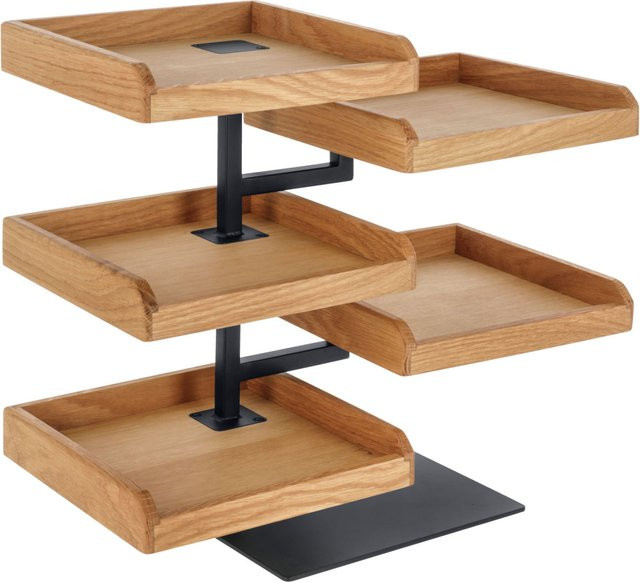 VEGA Etagere Esino fünfstöckig in Braun und Schwarz, Rechteckig, B/H/T: 46,8 x 41,8 x 24 cm - Bild 1