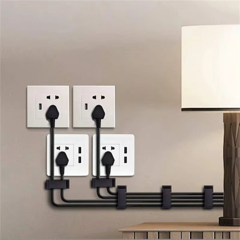 10 Stück Viesrita USB-C Kabel-Organizer in Schwarz, selbstklebende Kabelmanagement-Klemmen und Drahthalter für Zuhause und Büro - Bild 5