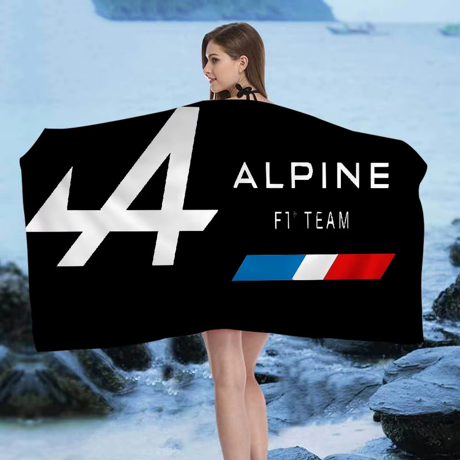 A-Alpine Automobile Mikrofaserdecke mit Grafikdruck, schnell trocknendes und super saugfähiges Strandtuch aus Polyester - Bild 3