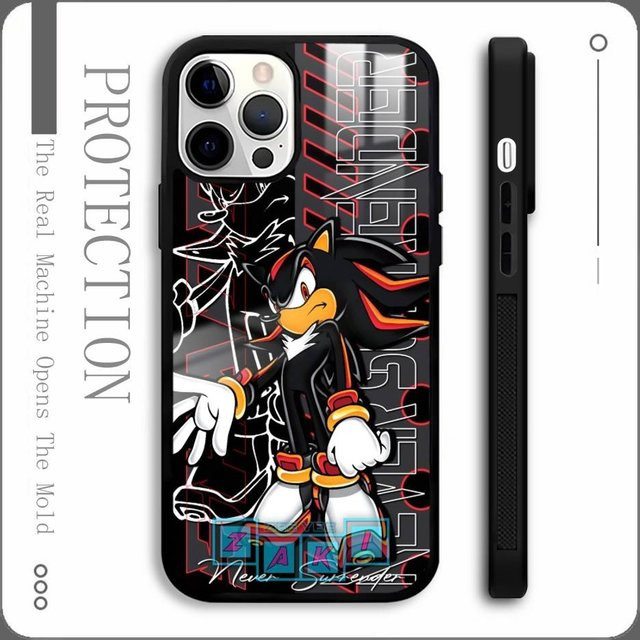 S-Sonics Anime Handyhülle mit Mirror Surface für iPhone 16 15 14 13 12 11 Pro Max Plus Mini in Multicolour - Bild 1