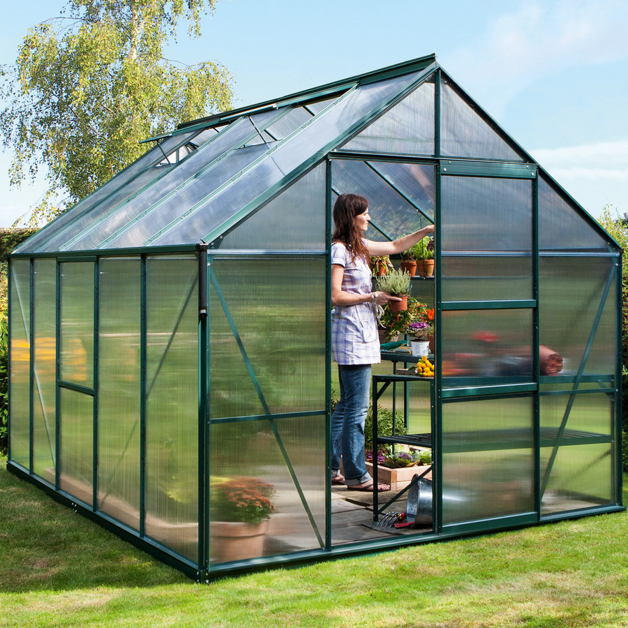 Vitavia Gewächshaus Meridian 8300 in Smaragdgrün mit Polycarbonat-Verglasung und Aluminiumrahmen, 8,3 m² - Bild 3
