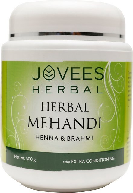Jovees Herbal Mehandi Henna Haarfarbenpackung mit Brahmi, 500g - Bild 1