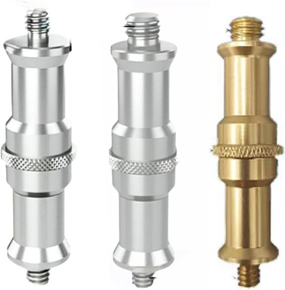 Fotografie-Adapter-Schraube für Stativ und Blitzlampenständer mit 1/4 zu 1/4 und 3/8 zu 1/4 Gewinde in Silber - Bild 1