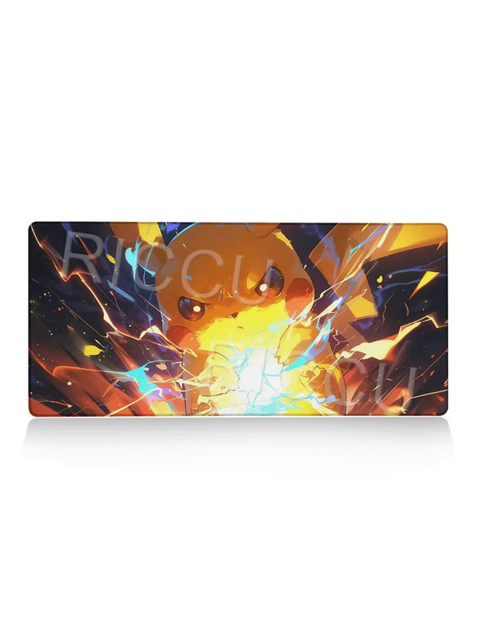 Potdemiel Leder-Mauspad Pokemon P-Pikachu in Multicolour, rutschfeste Gaming-Mausmatte mit verstärktem Rand für PC und Tastatur - Bild 5