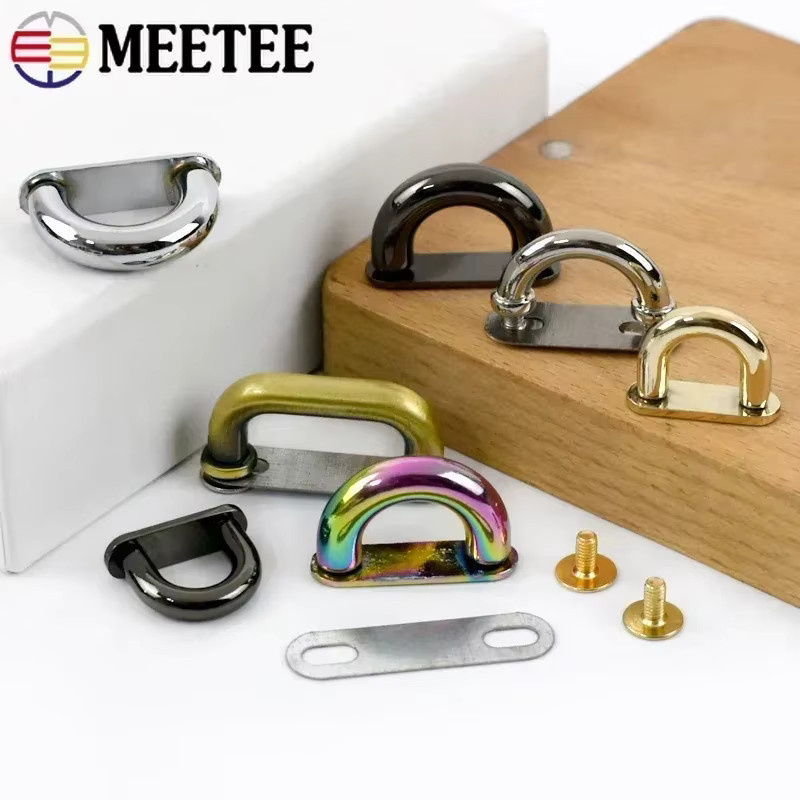 Meetee Metallschnallen Bogenbrücke D-Ring Verbinder in Gold für Handtaschen und Lederhandwerk - Bild 2