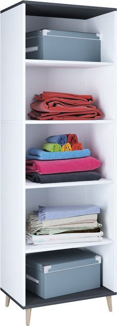 VCM Mehrzweckschrank aus Holz mit 5 Fächern als Schuhregal, H x B x T: 240 x 70 x 39 cm - Bild 1