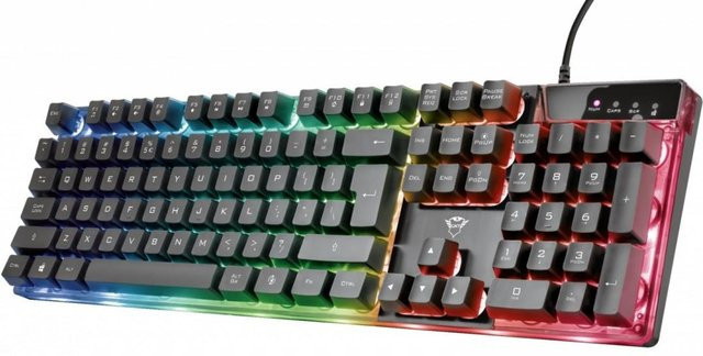 Trust Gaming GXT 835 Azor Beleuchtete Gaming-Tastatur in Schwarz - Bild 1