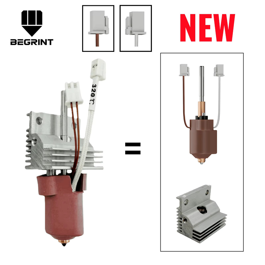 Creality Unicorn Düsen-Kit mit Keramik-Heizblock und Plug-and-Play Terminal für K1, K1C, K1 Max Hotend Upgrade - Bild 2