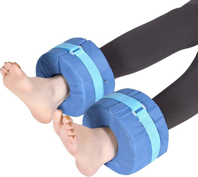 AACAR Donut Fußkissen aus Memory Foam in Blau als Anti-Dekubitus Knie- und Knöchelschutz für Senioren - Bild 1