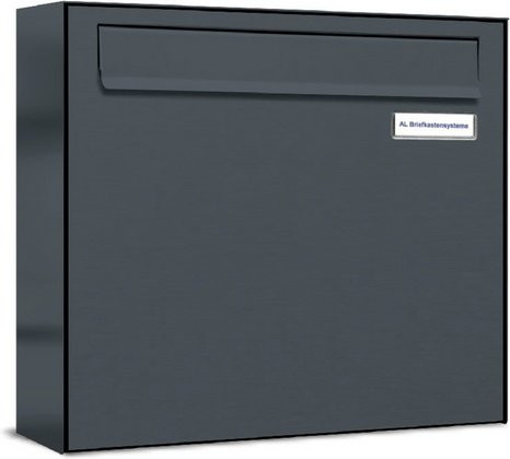 AL Briefkasten für 1 Partei mit Zaundurchwurf, grau, B/H/T: 38,5 x 34,5 x 11,6 cm - Bild 1