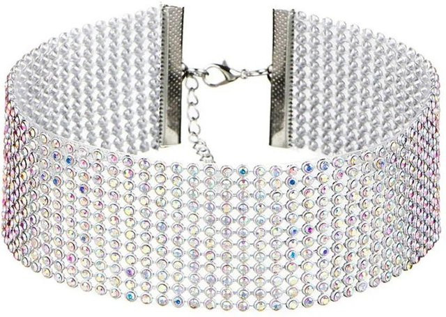 Halskette Choker, Strassstein, weiß, Damen - Bild 1