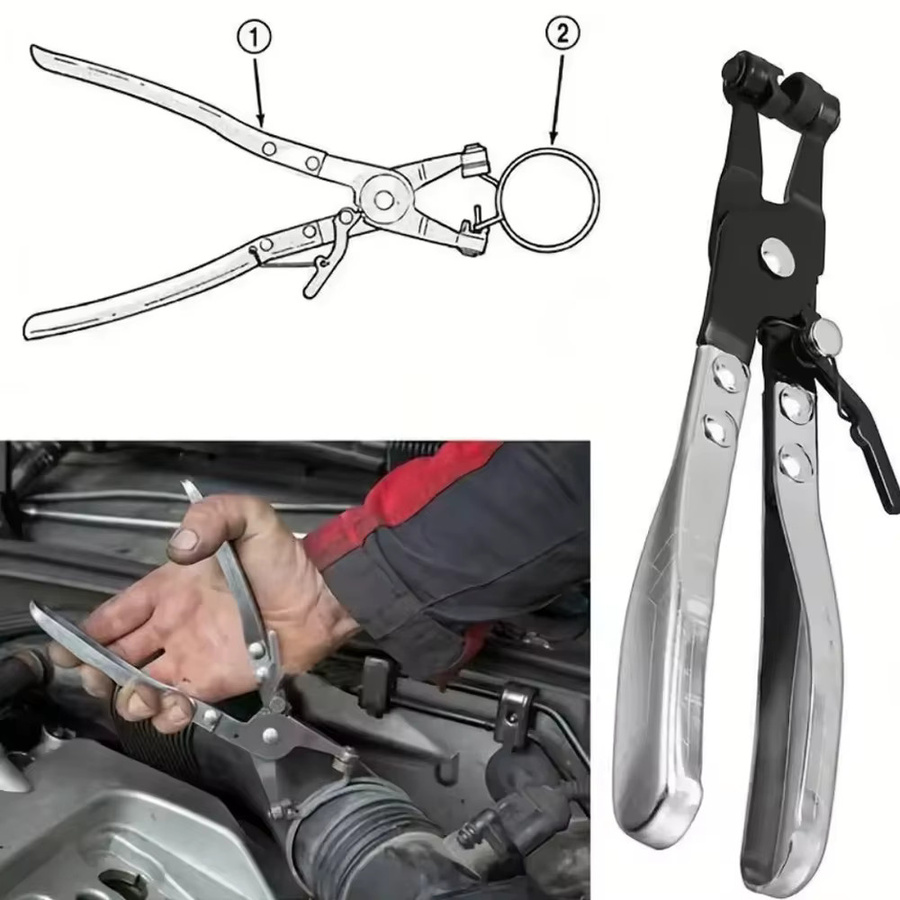 PINTUDY Schlauchklammer-Zange zum Entfernen und Installieren von Ring- und Flachband-Schlauchklemmen mit Schwenkantrieb - Bild 4