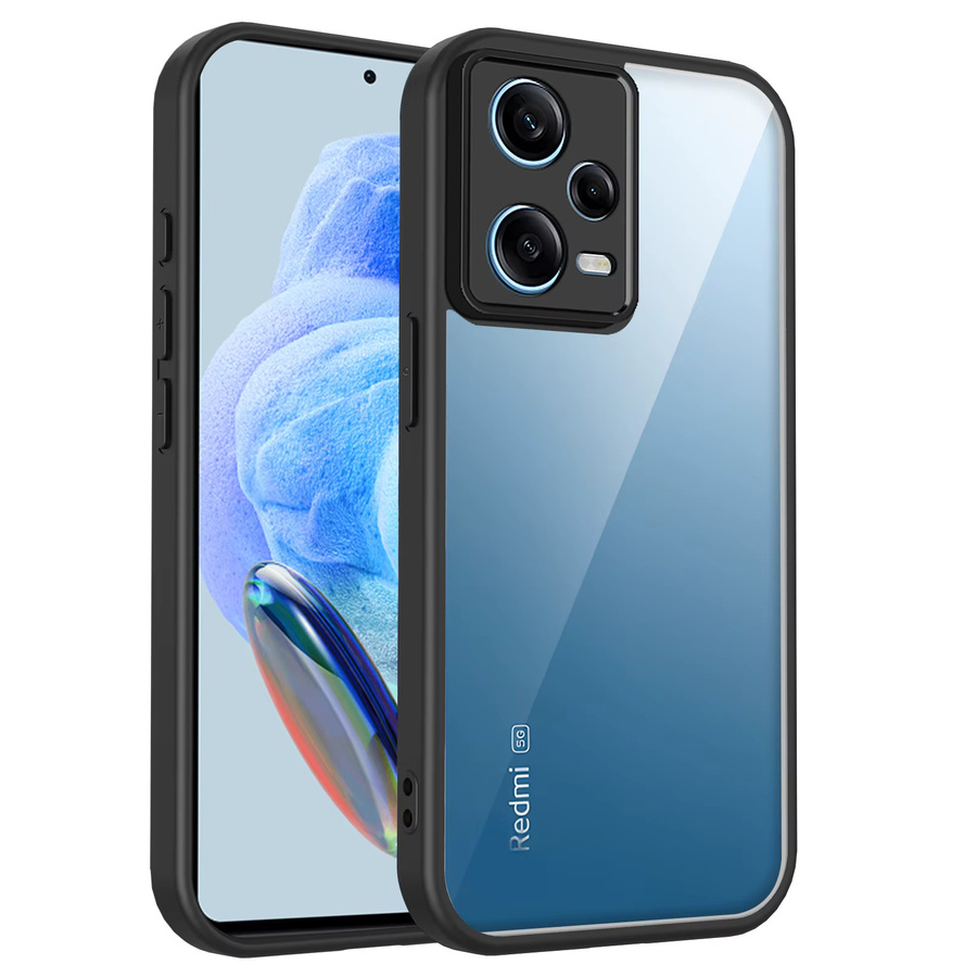 Xiaomi Poco X5 Schutzhülle aus Silikon mit transparenter matter Rückseite und Luftpolster-Stoßfänger in Blau - Bild 2