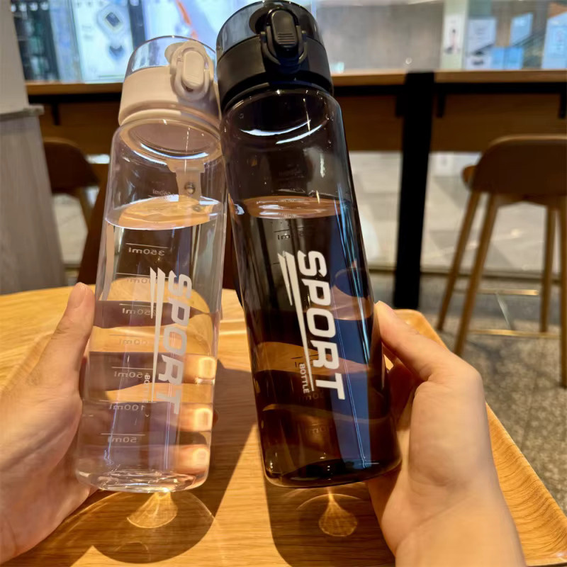 Fantia Sportwasserflasche auslaufsicher und BPA-frei in Weiß und Transparent, 400 ml oder 560 ml - Bild 2