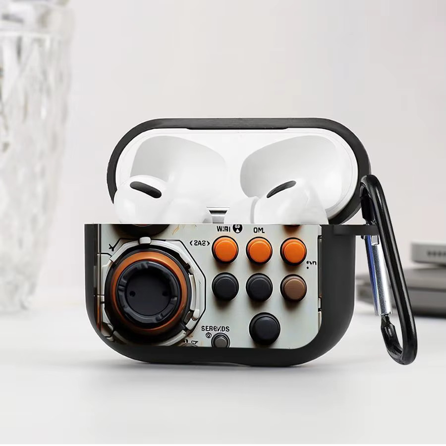 Schutzhülle mit Retro-Spielkonsolen-Muster für Apple AirPods Pro, mehrfarbig - Bild 2