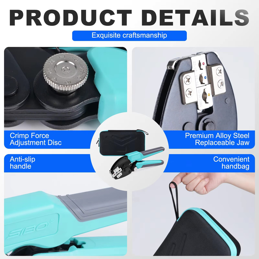 WOZOBUY 9-Zoll-Crimpzangen-Set für elektrische Anschlüsse und Elektronik - Bild 6