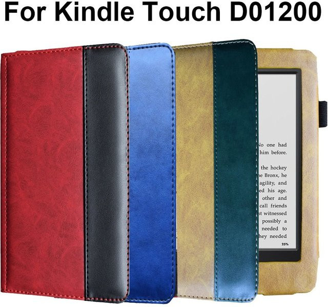 Ultra Slim Schutzhülle aus PU Leder mit Magnetverschluss für Kindle Touch D01200 in Schwarz oder Rot - Bild 1
