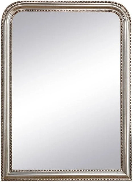 Vente-unique Wandspiegel Heloise in Grau-silber aus Paulowniaholz mit romantischem Design, Breite: 80 cm, Höhe: 110 cm, Tiefe: 3 cm - Bild 1