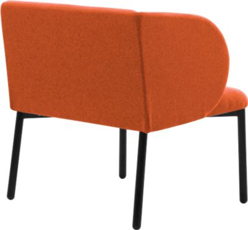 Leyform LIV Empfangssessel mit Stahlrohrgestell und Stoffbezug in Terracottabraun, B: 73 cm, T: 62 cm, H: 74 cm - Bild 2