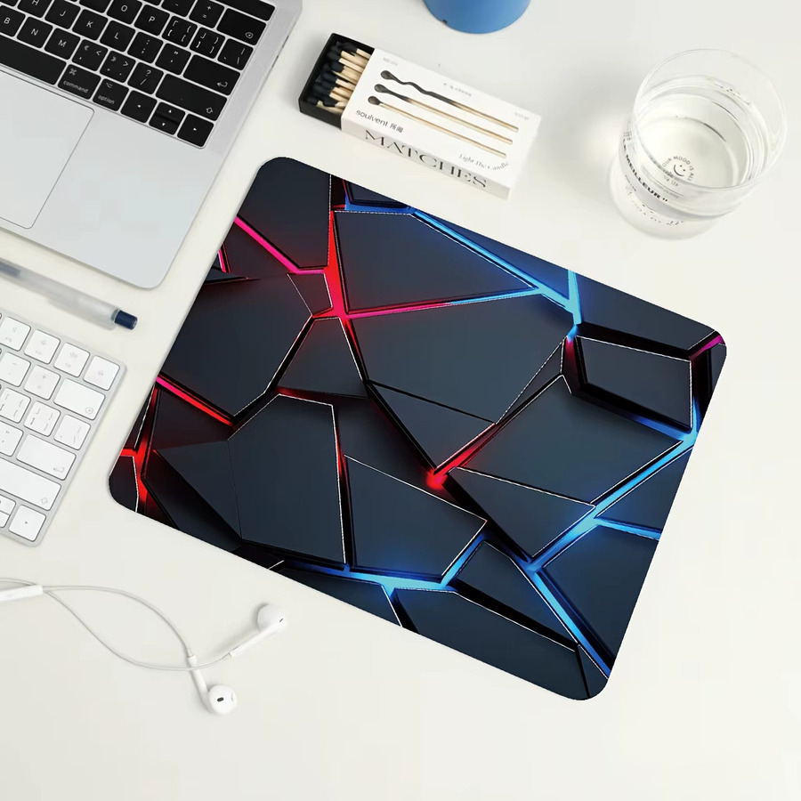 XGZ Gaming-Mauspad mit Rot-Blau Farbverlauf Design, B/T: 90 x 40 cm, rutschfeste Schreibtischunterlage mit genähtem Rand - Bild 5