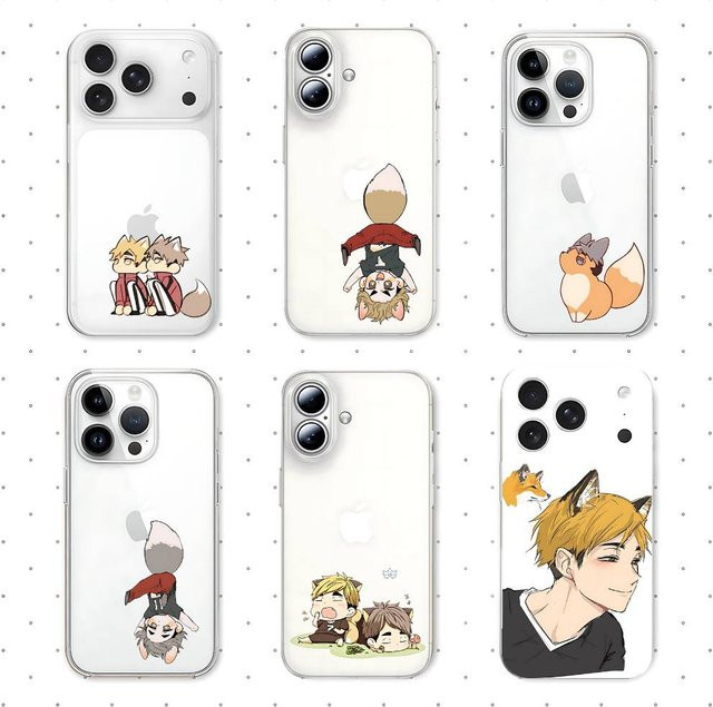 Transparente Handyhülle mit Miya Atsumu und Miya Osamu Design für iPhone Modelle - Bild 1