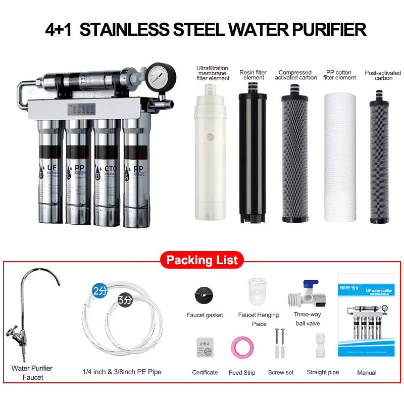 EIRE 5-Stufen-Ultrafiltrations-Wasserreiniger mit LED-Intelligent-Display für Küche und Haushalt - Bild 6