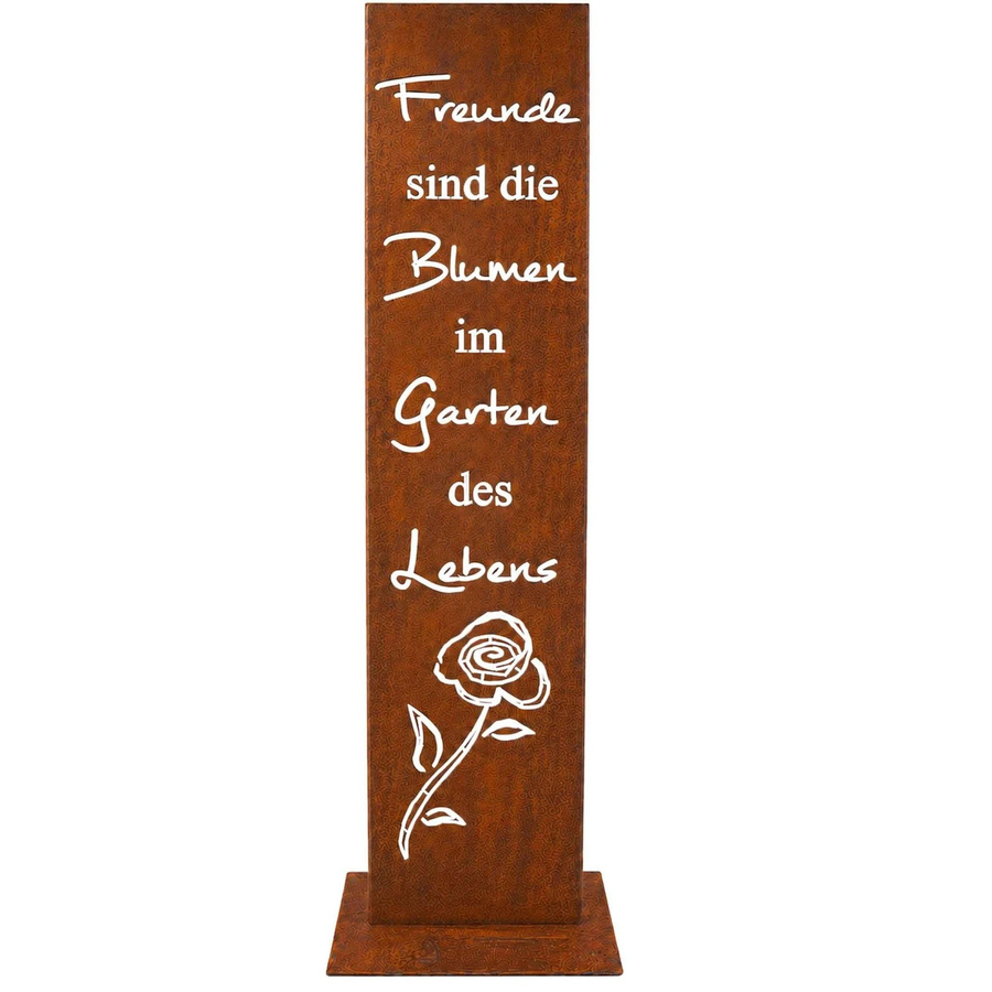 Rostikal Gartenstele Freunde Sind die Blumen im Garten aus Cortenstahl in Braun - Bild 2