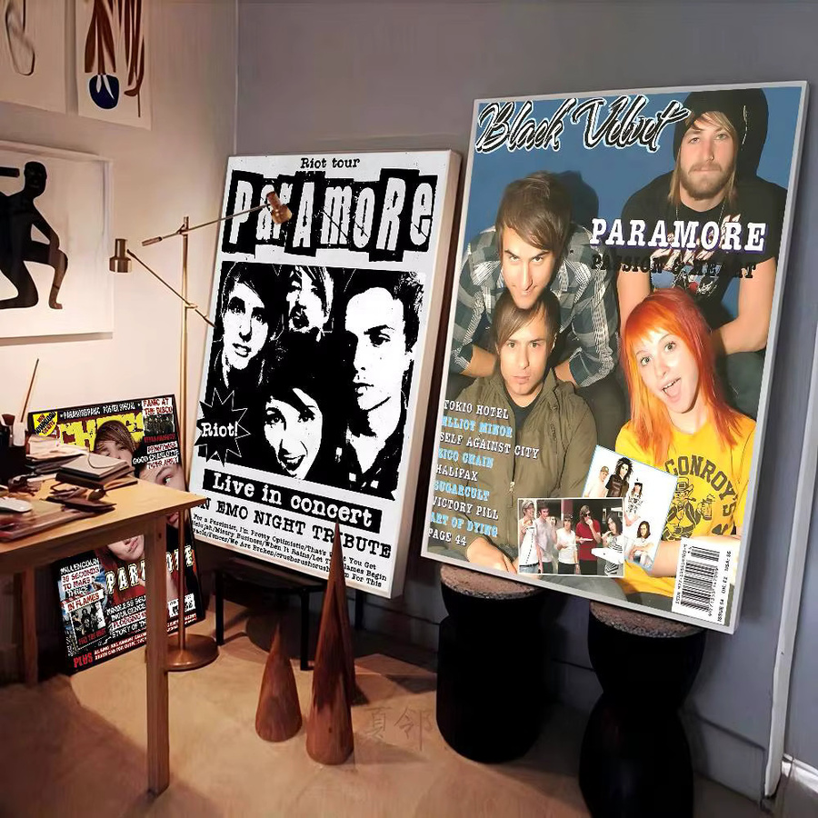 Selbstklebendes Kunstposter Paramore Classic Anime Wandkunst aus weißem Kraftpapier von Potdemiel, Multicolor - Bild 2