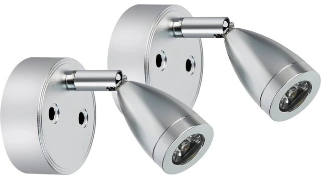 Ramalho LED Wandleuchte in Silber als dimmbare USB-Leseleuchte für RV und maritime Anwendungen mit 3W und 12V Touch-Dimmer - Bild 1
