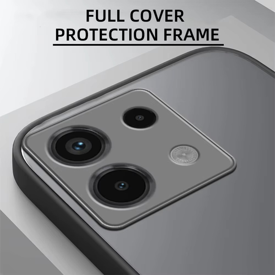 Matte Armor Handyhülle für Xiaomi Redmi Note 13 Pro Plus 5G und Redmi Note 13 Pro 4G, stoßfestes Silikon mit harter PC-Rückseite, Schwarz - Bild 3