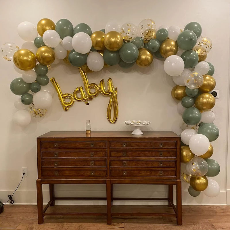 108-teiliges Latex-Ballonbogen-Set in Grün und Mehrfarbig für deine Dekoration bei Geburtstagen oder Hochzeiten - Bild 5