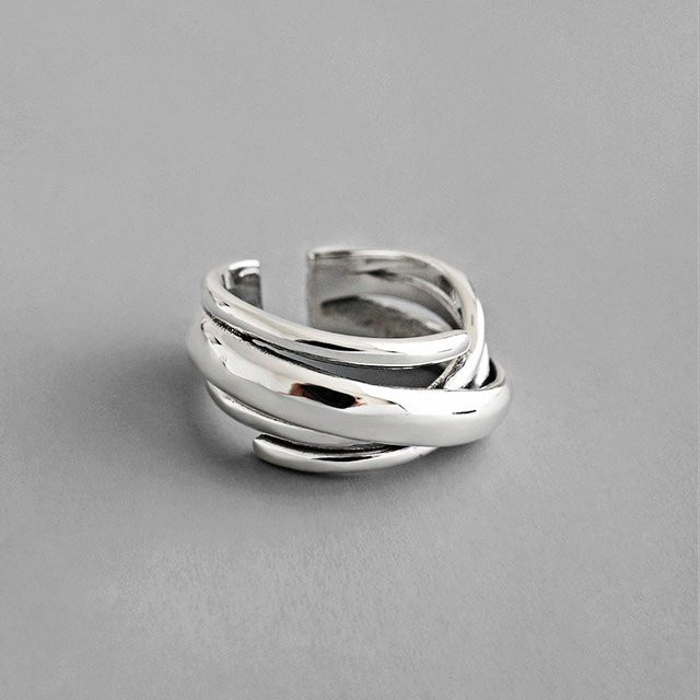 xiyanike Verlobungsring, Silber, Vintage, Damen, Größe 17 mm, verstellbar - Bild 1