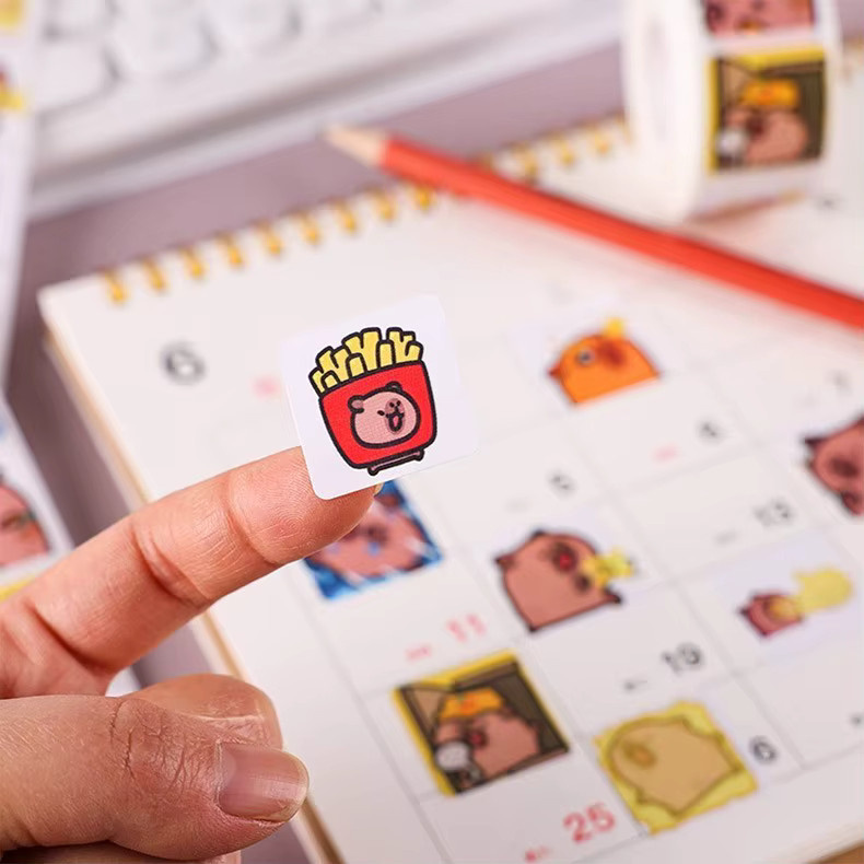 500 Stück Capybara Dichtungsaufkleber in Multicolour von BulingBulingStickers Store - Bild 3