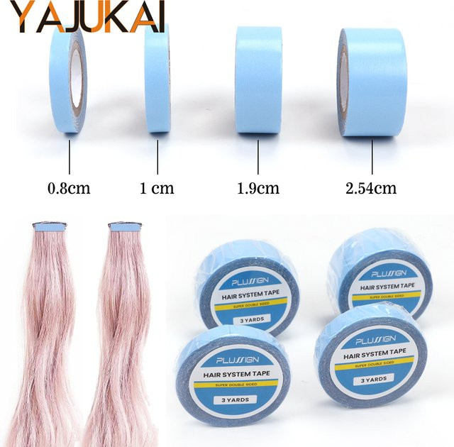 Blaues doppelseitiges Perückenklebeband für Lace-Perücken, 3 Yard - Bild 1